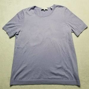 Lark & Ro Women's Basic Lightweight Crew Neck Short Sleeve Top Lilac Size XL